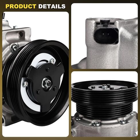 Air Conditioning AC Compressor with Clutch For Volkswagen Jetta 2005-2014, Golf Beetle Cabrio R32 Rabbit & Audi TT RS Quattro, Passat 2012-2014, 1K0820808C in Saudi Arabia