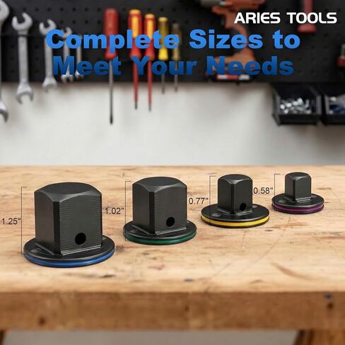 Socket Set Adapter,2026 Upgraded Low Profile Impact Socket Set Works with Impact Wrench for Confined Space，Upgraded Strong Magnetic Hold，3/8" to 1/2", 1/4" to 3/8", 3/4" to 1", 1/2" to 3/4", 4PC in Kuwait