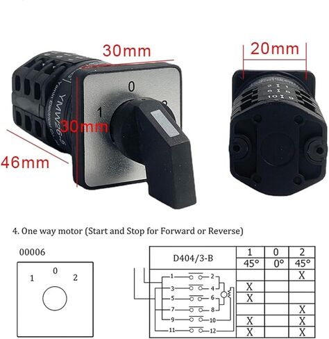 LW26-5A Electrical Rotary Changeover Cam Switch 3 Poles Position Small Current 5A 690V in Saudi Arabia
