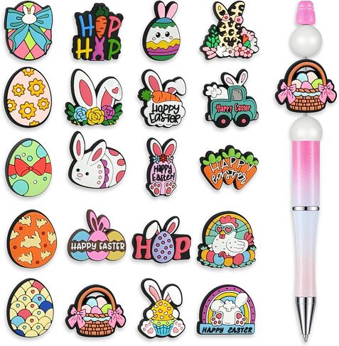 20 PCS Juneteenth Focal Silicone Beads for Pens, Silicones Beads Dulk for Keychain Making Necklace Bracelet Charms Beaded Pens DIY Gifts in Saudi Arabia
