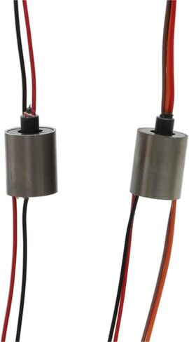 1PCS OD 6.5mm Micro Mini Metal Conductive Slip Ring 1.5A 2CH/4CH Rotating Connector for Visual Anchor Fishing Parts(D6.5mm 2CH 1.5A L8mm) in Saudi Arabia