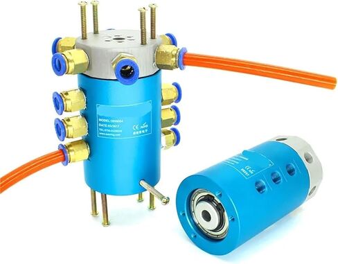 1pc 6 Passages Rotating Conductive Slip Ring 6-56 Wires Pneumatic Hydraulic Rotating Joints Connector for Gas Flaw Vaccum(6 passage 36CH 2A) in Kuwait