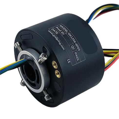 GK1256-6P10 ID12.7 حلقة موصلة متعددة المسارات مجوفة من خلال التجويف تصميم 360 موصل كهربائي دوار in Kuwait