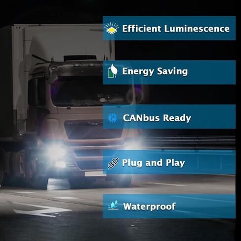 مصابيح 9005XS 9006XS لـ Freightliner M2 100 106 112 Columbia Coronado Century 6500K أبيض HB3A HB4A ضوء بقعة ضباب للقيادة رؤية أوسع، حزمة من 4 in Kuwait