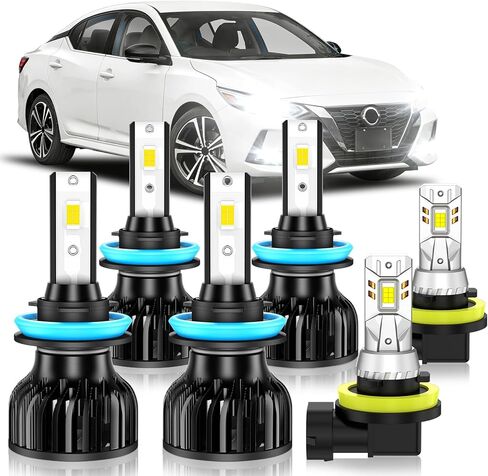 Fit for 2010-2022 Toyota 4Runner Fog Light Bulb, Hi&Lo Dual Beam Fog Light Bulb Combo, 600% Upgraded Brightness, 6000K White, Hollow Out Base & Fan Cooling, Pack of 6 in Saudi Arabia