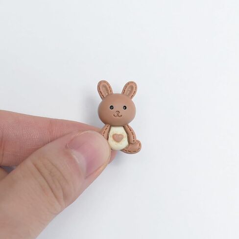 4pcs 1x0.8 inch Coffee Little Bunny Universal Button Kids Cardigan Sweater Outwear Accessories in Saudi Arabia