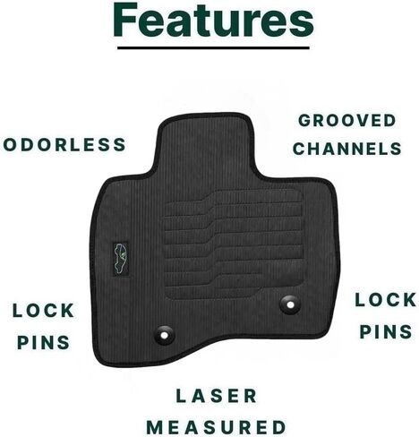 ecoMats Floor Mats Compatible for 2015 2016 2017 2018 2019 Ford Explorer with Safety Locks All-Weather Front and Rear Black Odorless in Saudi Arabia