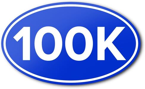 ملصق مصد السيارة بيضاوي من الفينيل المضاد للأشعة فوق البنفسجية 100K من Meister - سباقات الجري وركوب الدراجات - أبيض in Kuwait