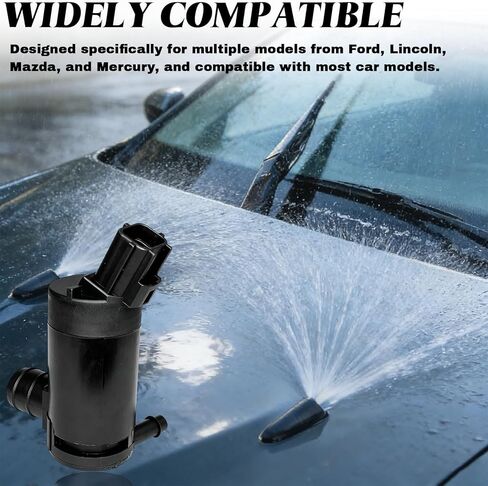 Windshield Washer Pump with Rubber Grommet, Replacement Windshield Washer Pumps Fit for Ford Escape,Mazda B2300, Mercury Monterey, OEM#89017059,173686, F7C617664AB WG-315, 8C3417664AA in Saudi Arabia