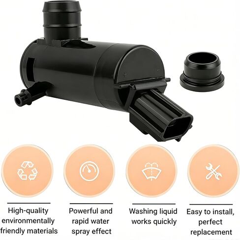 Windshield Washer Pump with Rubber Grommet, Replacement Windshield Washer Pumps Fit for Ford Escape,Mazda B2300, Mercury Monterey, OEM#89017059,173686, F7C617664AB WG-315, 8C3417664AA in Saudi Arabia