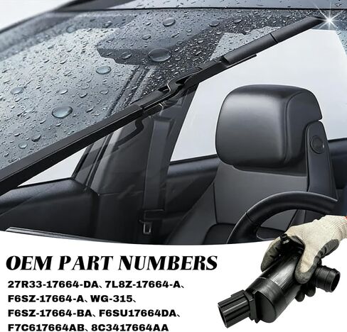 Windshield Washer Pump with Rubber Grommet, Replacement Windshield Washer Pumps Fit for Ford Escape,Mazda B2300, Mercury Monterey, OEM#89017059,173686, F7C617664AB WG-315, 8C3417664AA in Saudi Arabia