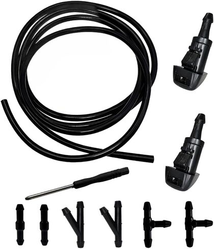 4805742AC Front Windshield Washer Nozzle Kit Compatible with Ram 1500 2500 3500 4500 5500 2010-2018 Chrysler 300 2006-2010 Replace 4805742AB 4805742AA in Saudi Arabia