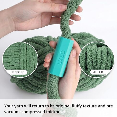 Set of 2 Chunky Yarn Fluffer - Efficient Fluffing Tool for Jumbo Bulky Chenille Yarn - Essential Accessory for Revive for Hand Knitting & Blanket Crocheting（Purple + Green） in Saudi Arabia