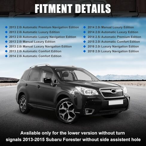 Compatible with Subaru Forester Side Mirror Cover 2013-2015, Passenger Right Side Mirror Cap for Subaru, Clip-on Replacement in Saudi Arabia