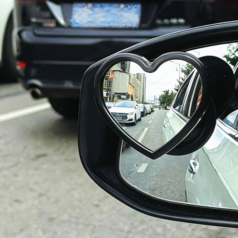 Blind Spot Mirrors for Cars – Heart Shaped HD Glass Convex Rearview Mirror, Wide Angle Adjustable Side Mirror for Car, SUV & Trucks, Mounting: Suction Cup/Adhesive in Saudi Arabia