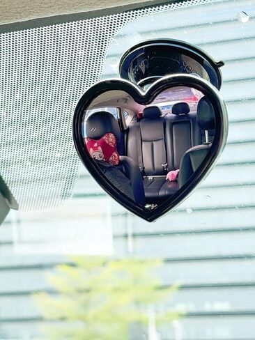 Blind Spot Mirrors for Cars – Heart Shaped HD Glass Convex Rearview Mirror, Wide Angle Adjustable Side Mirror for Car, SUV & Trucks, Mounting: Suction Cup/Adhesive in Saudi Arabia