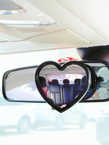 Blind Spot Mirrors for Cars – Heart Shaped HD Glass Convex Rearview Mirror, Wide Angle Adjustable Side Mirror for Car, SUV & Trucks, Mounting: Suction Cup/Adhesive in Saudi Arabia