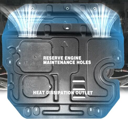 Front Engine Splash Shield for Honda HR-V 2016-2022 Guards, Suitable for Honda HRV Under Engine Cover Mud Flaps, Directly Replace Original One, Black in Saudi Arabia