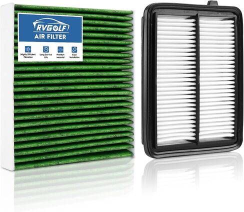Engine+Cabin Air Filters Set Fit for 2018-2024 Nissan Kicks Gas L4 1.6L, 2020-2024 Versa Gas L4 1.6L Engine Air Filter Replace 272775NA1A 16546-5RB1A | 99% Filtration Efficiency | Easy Install in Saudi Arabia