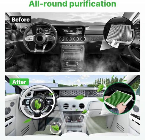 Engine+Cabin Air Filters Set Fit for 2018-2024 Nissan Kicks Gas L4 1.6L, 2020-2024 Versa Gas L4 1.6L Engine Air Filter Replace 272775NA1A 16546-5RB1A | 99% Filtration Efficiency | Easy Install in Saudi Arabia