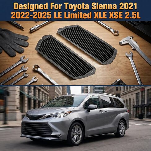 2Pcs HV Battery Cooling Air Intake Filter Screen Compatible with 2021-2025 Toyota Sienna LE Limited XLE XSE 2.5L G92DH-45010 Engine Cabin Air Filter Hybrid Battery Air Filter Replacement in Saudi Arabia