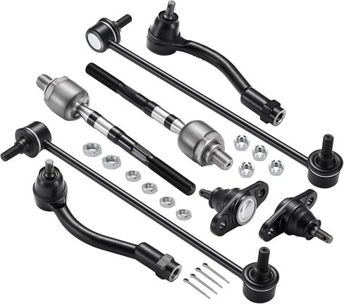 8 قطعة ES80028 ES80028 EV80036 طقم نهاية قضيب الربط الداخلي والخارجي متوافق مع Hyundai Accent 2006-2011 in Kuwait