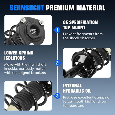 Front Coil Strut & Sway Bar Links for NISSAN CUBE 2009 2010 2011 2012 2013 2014, for VERSA 2007-2011, for Nissan 2012(ONLY 1.8L S/SL Hatchback), Spring Shock Replace for 172351, 172352, K750098 in Kuwait