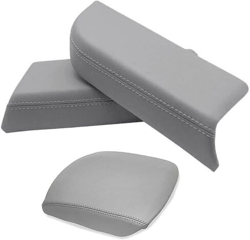 PIT66 Front Door Panels Center Consoles Armrest Covers + Lid Armrest Cover Skin Compatible with Honda Pilot 2009-2015 Gray | ‎With a protective UV coating, Dustproof and Waterproof, Superior durability in Kuwait