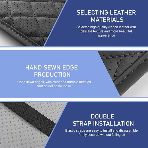 Car Center Console Cover with 2 Side Pockets, Memory Foam Comfort Stylish Leather Vehicle Elbow Protector Cushion, Breathable Scratch-resistant Arm Rest Seat Box Pad for Most Vehicles(Black) in Saudi Arabia