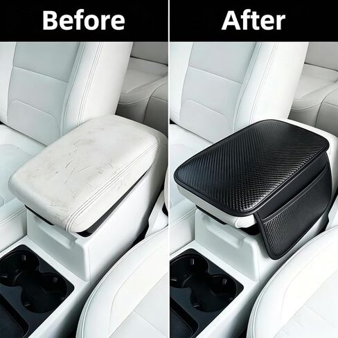 Car Armrest Cushion Applicable for Toyota Corolla 2020-2026 Center Console Cover Pad Carbon Fiber Texture PU Leather Storage Pocket Mat in Saudi Arabia