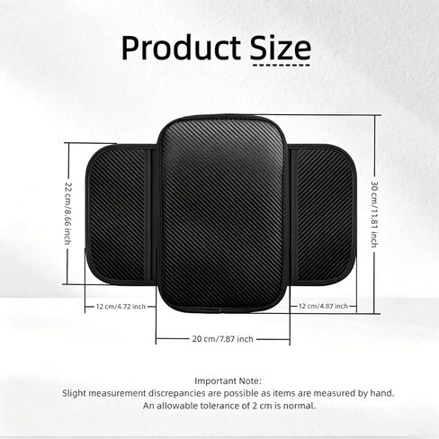 Car Armrest Cushion Applicable for Toyota Corolla 2020-2026 Center Console Cover Pad Carbon Fiber Texture PU Leather Storage Pocket Mat in Saudi Arabia