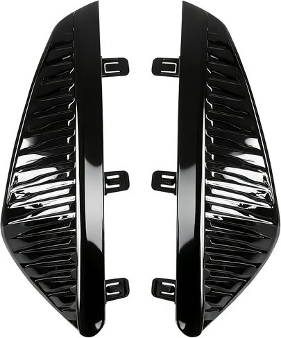 2 PCS Front Bumper Fog Light Lamp Grille Cover Bezel Fit for Nissan Sentra 2024 2025 Assembly Replacement Set Glossy Black (Left and Right) in Saudi Arabia