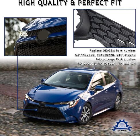 Front Upper & Lower Grill + Inner Grille Mounting Panel Bracket Fit For 2020 2021 2022 Toyota Corolla L LE XLE Front Bumper Grille Body Kit Replacement in Saudi Arabia