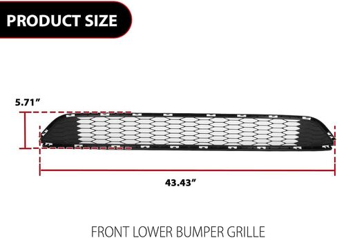 ANDPLAY Front Bumper Lower Grille Black Compatible with Ford Edge 2015 2016 2017 2018 BTPS7453MBK, FT4Z-17K945-AA, Gl7453XSMBK in Saudi Arabia