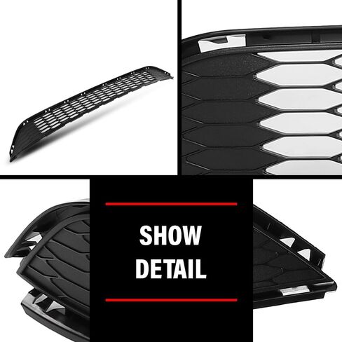 ANDPLAY Front Bumper Lower Grille Black Compatible with Ford Edge 2015 2016 2017 2018 BTPS7453MBK, FT4Z-17K945-AA, Gl7453XSMBK in Saudi Arabia