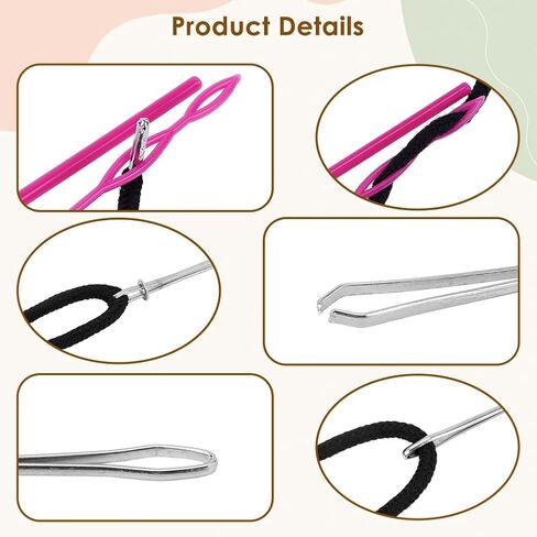 6 Colors 12PCS Drawstring Cord Replacement Kit Colorful Round Drawstrings Replacement with Easy Threaders Iron Bodkin DIY Draw Strings Rope Tool Set for Shorts Pants Jackets Coats Hoodies in Kuwait