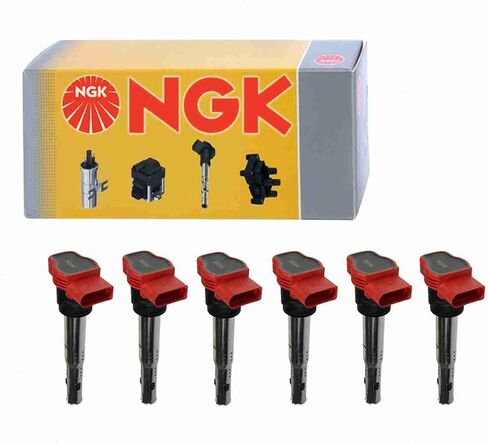 6 pc NGK Ignition Coils compatible with Audi Q5 3.0L 3.2L V6 2009-2017 in Kuwait