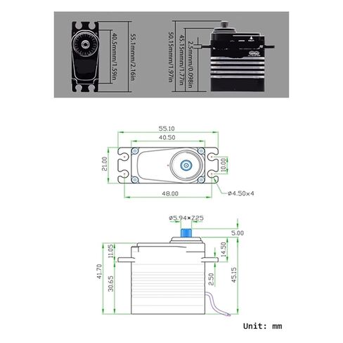 45KG Digital servo Motor 180/270/360 Degree high Torque RC Model car servo(180 Degree) in Kuwait