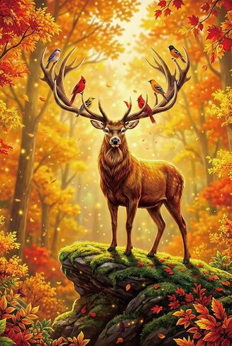 Magical Forest Deer Jigsaw Puzzles for Adults 1000 Pieces, Fantasy Nature Animal 1000 Piece Puzzle for Adults, Fun Hard Difficult Challenging Jigsaw Puzzles 1000 Pieces Family Game Home Decor Gifts in Saudi Arabia