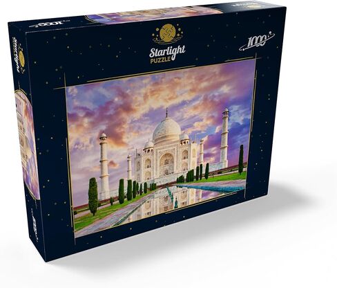 MyPuzzle View of Taj Mahal During Sunset - Premium 1000 Piece Jigsaw Puzzle for Adults in Kuwait