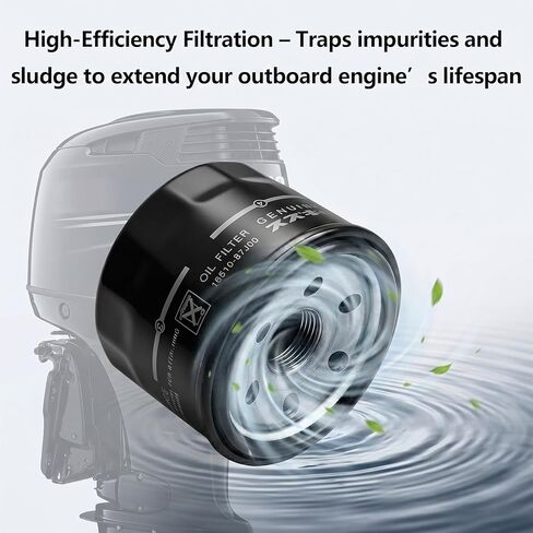 16510-87J00 16510-87J01 Outboard Oil Filter, Compatible with Suzuki DF25 DF30 DF40 DF50 DF60 DF70 HP 4-Stroke Boat Engine, Replaces 778885 5031411 Marine Motor Filter in Saudi Arabia