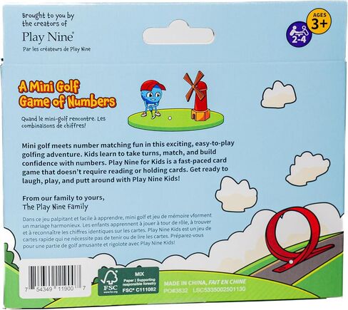 Play Nine Kids: Mini Golf Card Game – Learn and Match Numbers, Fun Math & Strategy Skills for Kids - Family Board Game – Easy to Learn, Educational Number Matching – 2-4 Players, Ages 3+ in Saudi Arabia