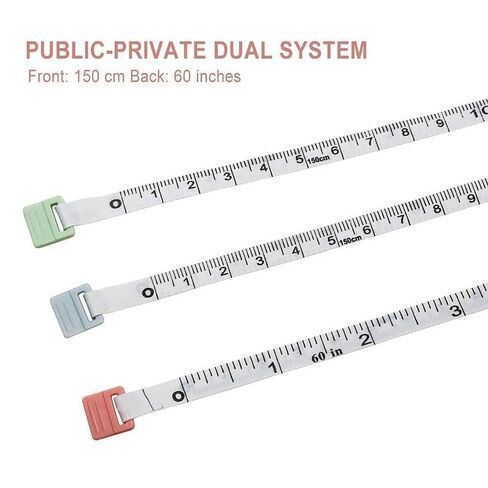 3 Pack Retractable Mini Square Tape Measure - 60-Inch Dual Scale Soft Measuring Ruler for Body Sewing Tailor Clothing Knitting Craft, Pocket Portable Pink in Kuwait