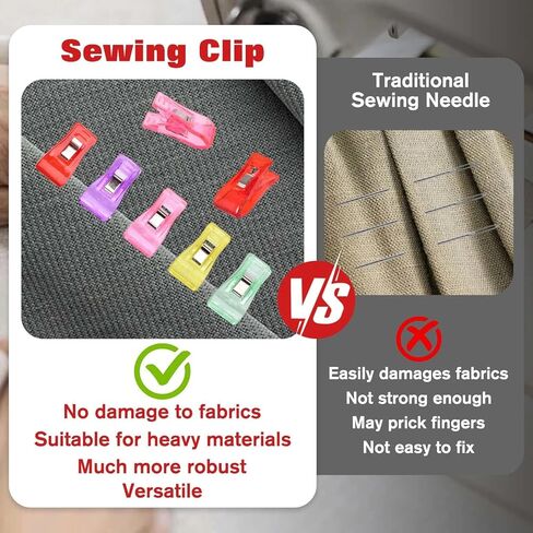 Sewing Clips Set of 20 Stainless Steel Hemming Clips 4 Inches Measurement Ruler Metal Hemming Tool Marker Ruler Sewing Supplies for Fabric Quilting Pinning and Marking Accessories in Kuwait