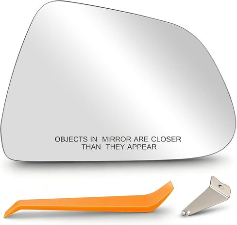 AUTOKAY Passenger Side Mirror Glass with Heated Fits for Tesla Model 3 2017-2023, Right Side Mirror Glass Replacement with Backing Plate, Passenger Side Exterior Rearview Mirror in Kuwait