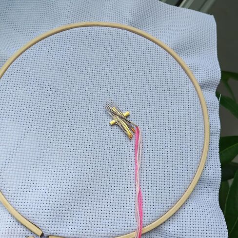 Cross Needle Minder Magnet, Stainless Steel Magnetic Needle Holder, Cross Stitch Embroidery Sewing Needlework Tools Accessories Set 2 Pieces (Gold) in Kuwait