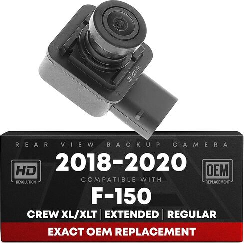 كاميرا احتياطية للرؤية الخلفية، مساعد الوقوف العكسي - متوافق مع 2018-2020 Ford F-150 Crew Cab، كابينة ممتدة، كابينة عادية - مع مصباح ربط المقطورة - OEM JL3Z19G490M، FO1960166 in Kuwait
