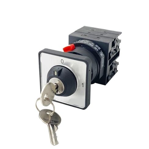Electric Rotary Changeover Cam Switch 20A 2 Position 0-1 On-Off Three Phases with Key 690V LW42 YMW42-20YS3/3S 1Pcs in Saudi Arabia