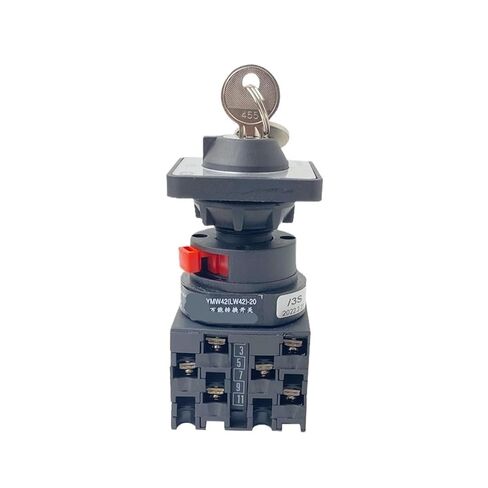 Electric Rotary Changeover Cam Switch 20A 2 Position 0-1 On-Off Three Phases with Key 690V LW42 YMW42-20YS3/3S 1Pcs in Saudi Arabia