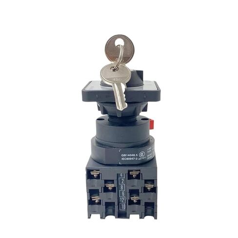 Electric Rotary Changeover Cam Switch 20A 2 Position 0-1 On-Off Three Phases with Key 690V LW42 YMW42-20YS3/3S 1Pcs in Saudi Arabia